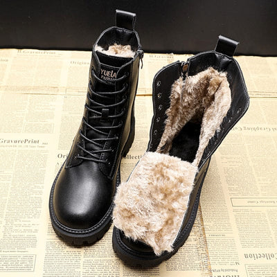 Mariana - Botas de invierno de piel negra